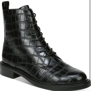 Black Croc Booties